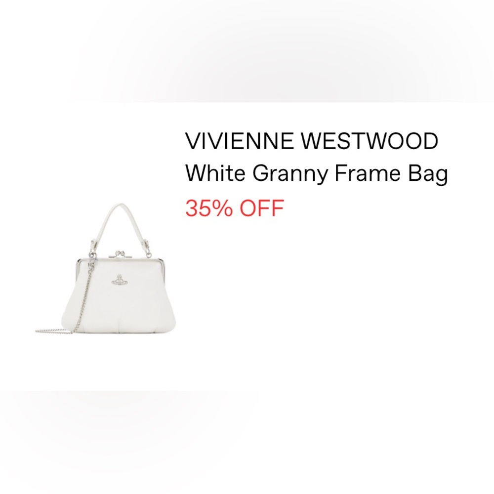 Vivienne Westwood white top handle bag